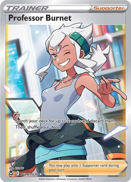 Professor Burnet - SWSH12: Silver Tempest Trainer Gallery Pokémon trading card