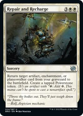 Repair and Recharge trading card from The Brothers' War Repair and Recharge - The Brothers' War Magic: The Gathering trading card