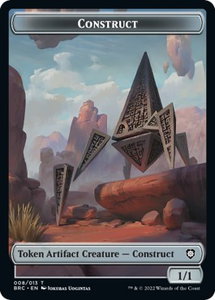 Construct (008) // Goat Double-Sided Token - Commander: The Brothers' War (BRC) #8 // 3 - Token Magic: The Gathering Trading Card