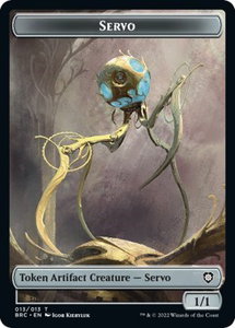 Servo // Phyrexian Horror Double-Sided Token - Commander: The Brothers' War (BRC) #13 // 11 - Token Magic: The Gathering Trading Card