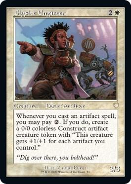 Digsite Engineer (Retro Frame) trading card from Commander: The Brothers' War Digsite Engineer (Retro Frame) - Commander: The Brothers' War Magic: The Gathering trading card