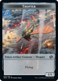 Thopter // Construct (005) Double-Sided Token - The Brothers' War (BRO) #10 // 5 - Token Magic: The Gathering Trading Card