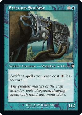 Etherium Sculptor (Retro Frame) trading card from Commander: The Brothers' War Etherium Sculptor (Retro Frame) - Commander: The Brothers' War Magic: The Gathering trading card