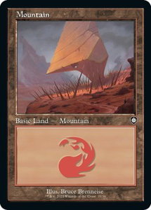 Mountain (35) (Retro Frame) - Commander: The Brothers' War (BRC) #35 - Land Magic: The Gathering Trading Card