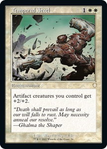 Tempered Steel (Retro Frame) - Commander: The Brothers' War (BRC) #76 - Rare Magic: The Gathering Trading Card