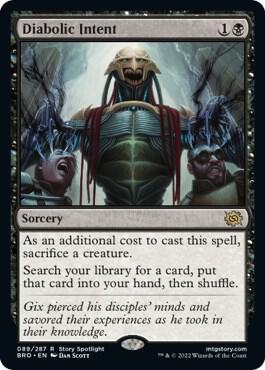 Diabolic Intent - The Brothers' War Magic: The Gathering trading card