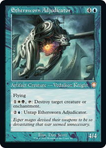 Ethersworn Adjudicator (Retro Frame) - Commander: The Brothers' War (BRC) #83 - Mythic Rare Magic: The Gathering Trading Card