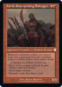 Farid, Enterprising Salvager (Retro Frame) - Commander: The Brothers' War (BRC) #13 - Rare Magic: The Gathering Trading Card