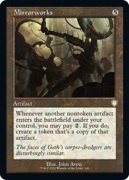 Mirrorworks (Retro Frame) - Commander: The Brothers' War Magic: The Gathering trading card