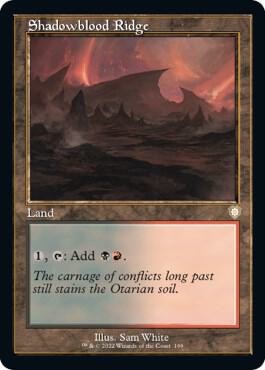 Shadowblood Ridge (Retro Frame) - Commander: The Brothers' War Magic: The Gathering trading card