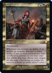 Ashnod the Uncaring (Retro Frame) - Commander: The Brothers' War (BRC) #4 - Mythic Magic: The Gathering Trading Card