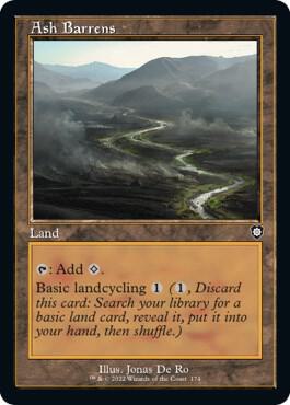 Ash Barrens (Retro Frame) - Commander: The Brothers' War Magic: The Gathering trading card