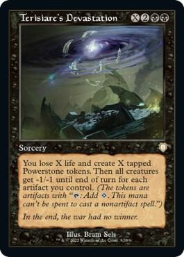 Terisiare's Devastation (Retro Frame) trading card from Commander: The Brothers' War Terisiare's Devastation (Retro Frame) - Commander: The Brothers' War Magic: The Gathering trading card