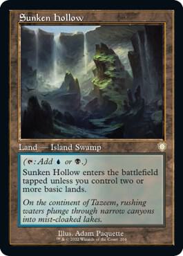 Sunken Hollow (Retro Frame) - Commander: The Brothers' War Magic: The Gathering trading card