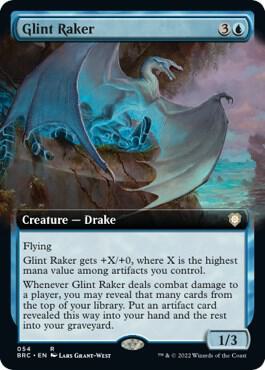Glint Raker (Extended Art) - Commander: The Brothers' War Magic: The Gathering trading card