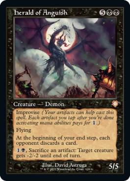 Herald of Anguish (Retro Frame) - Commander: The Brothers' War Magic: The Gathering trading card