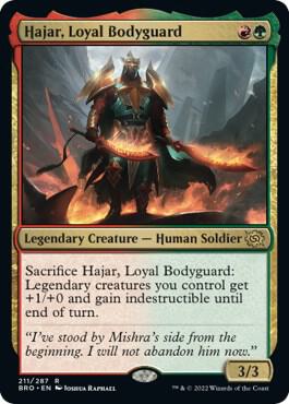 Hajar, Loyal Bodyguard - The Brothers' War Magic: The Gathering trading card
