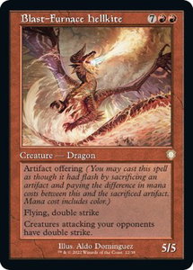 Blast-Furnace Hellkite (Retro Frame) - Commander: The Brothers' War (BRC) #12 - Rare Magic: The Gathering Trading Card