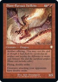 Blast-Furnace Hellkite (Retro Frame) - Commander: The Brothers' War (BRC) #12 - Rare Magic: The Gathering Trading Card
