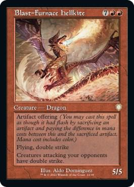 Blast-Furnace Hellkite (Retro Frame) - Commander: The Brothers' War Magic: The Gathering trading card