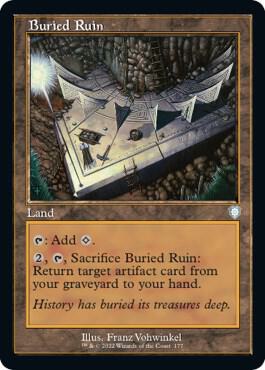 Buried Ruin (Retro Frame) - Commander: The Brothers' War Magic: The Gathering trading card
