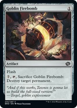 Goblin Firebomb - The Brothers' War Magic: The Gathering trading card