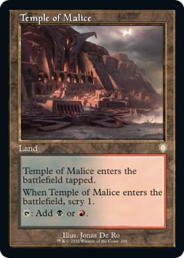 Temple of Malice (Retro Frame) - Commander: The Brothers' War Magic: The Gathering trading card