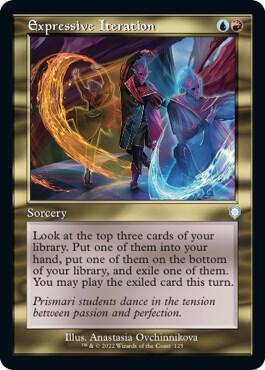 Expressive Iteration (Retro Frame) - Commander: The Brothers' War Magic: The Gathering trading card