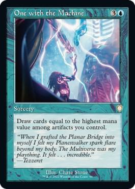 One with the Machine (Retro Frame) - Commander: The Brothers' War Magic: The Gathering trading card