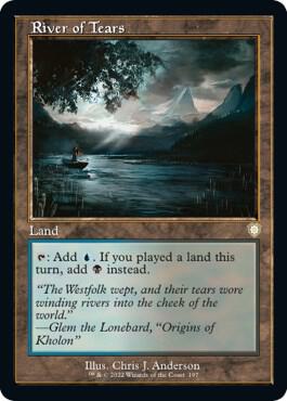 River of Tears (Retro Frame) - Commander: The Brothers' War Magic: The Gathering trading card