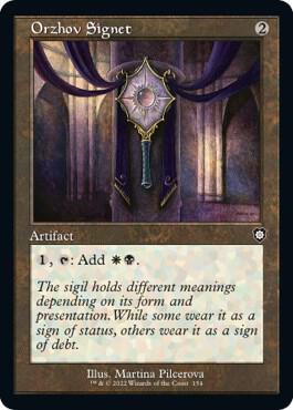 Orzhov Signet (Retro Frame) - Commander: The Brothers' War Magic: The Gathering trading card