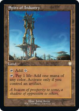 Spire of Industry (Retro Frame) - Commander: The Brothers' War Magic: The Gathering trading card