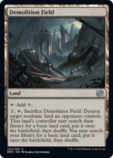 Demolition Field - The Brothers' War Magic: The Gathering trading card