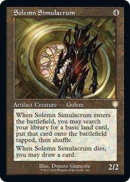 Solemn Simulacrum (Retro Frame) - Commander: The Brothers' War Magic: The Gathering trading card