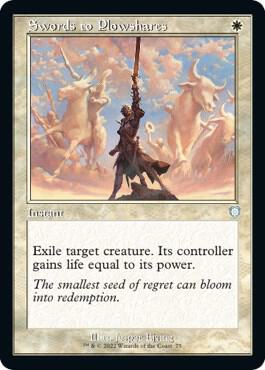 Swords to Plowshares (Retro Frame) trading card from Commander: The Brothers' War Swords to Plowshares (Retro Frame) - Commander: The Brothers' War Magic: The Gathering trading card