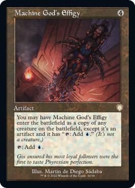 Machine God's Effigy (Retro Frame) trading card from Commander: The Brothers' War Machine God's Effigy (Retro Frame) - Commander: The Brothers' War Magic: The Gathering trading card