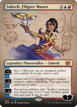 Saheeli, Filigree Master (Borderless) - The Brothers' War Magic: The Gathering trading card