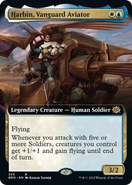 Harbin, Vanguard Aviator (Extended Art) - The Brothers' War Magic: The Gathering trading card