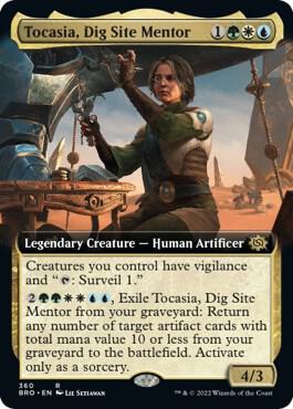 Tocasia, Dig Site Mentor (Extended Art) - The Brothers' War Magic: The Gathering trading card