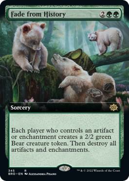 Fade from History (Extended Art) - The Brothers' War Magic: The Gathering trading card