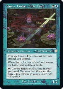 Emry, Lurker of the Loch (Retro Frame) - Commander: The Brothers' War (BRC) #81 - Rare Magic: The Gathering Trading Card