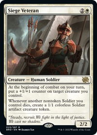 Siege Veteran - The Brothers' War (BRO) #25 - Rare Magic: The Gathering Trading Card
