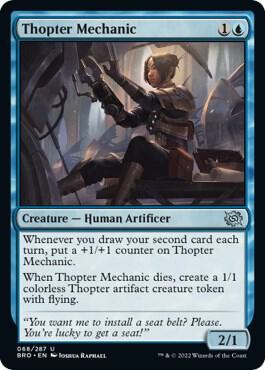 Thopter Mechanic - The Brothers' War Magic: The Gathering trading card