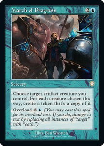 March of Progress (Retro Frame) - Commander: The Brothers' War (BRC) #8 - Rare Magic: The Gathering Trading Card