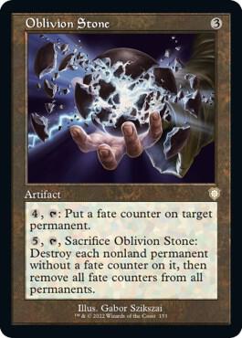 Oblivion Stone (Retro Frame) - Commander: The Brothers' War Magic: The Gathering trading card
