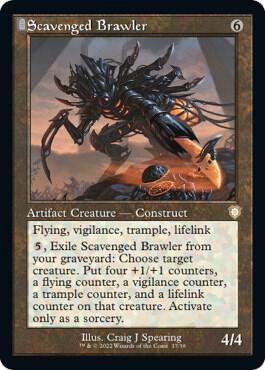 Scavenged Brawler (Retro Frame) - Commander: The Brothers' War Magic: The Gathering trading card