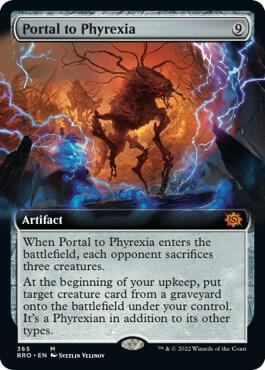 Portal to Phyrexia (Extended Art) - The Brothers' War Magic: The Gathering trading card