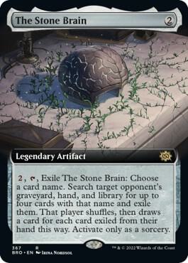 The Stone Brain (Extended Art) - The Brothers' War Magic: The Gathering trading card