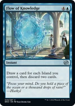 Flow of Knowledge trading card from The Brothers' War Flow of Knowledge - The Brothers' War Magic: The Gathering trading card