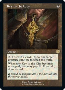 Key to the City trading card from The Brothers' War: Retro Frame Artifacts Key to the City - The Brothers' War: Retro Frame Artifacts Magic: The Gathering trading card